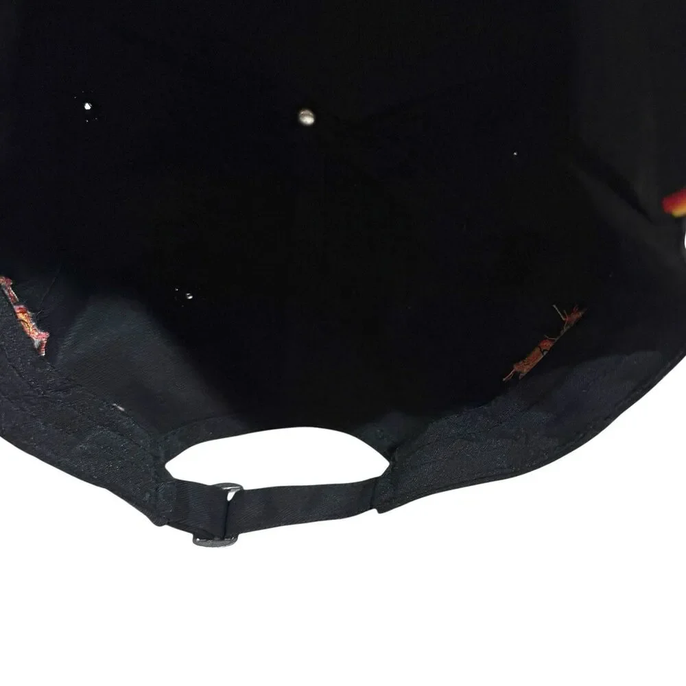 🔥 Awesome Grandpa Black Baseball Cap Red Flames Embroidered Adjustable‎